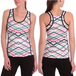 K-Swiss Racerback Freedom Stripe Tank Top EUC sz M